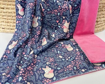 Fox Plush Baby Blanket 29"x39"(75x100cm) Minky Blanket Ready to ship, free shipping