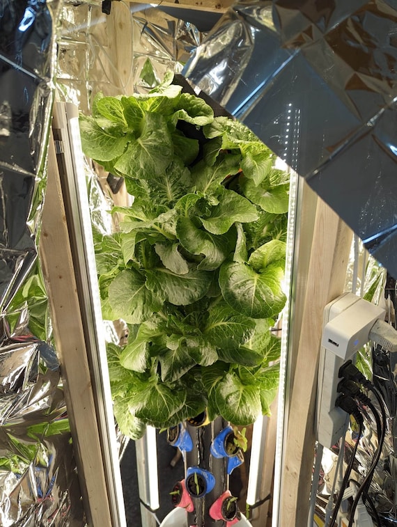BLACK DIY Vertical Hydroponics/Aquaponics Grow Tower 3D Printed Parts Kit