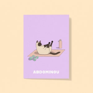 Poster - illustrazione del gatto "Abdominou" - poster decorativo