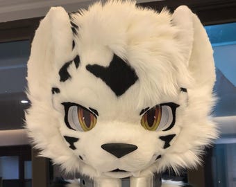 White Tiger Kemono Fursuit Head – Custom Tiger Fursuit, Cute Kemono Animal Costume, Furry Cosplay Head, Handmade Fursuit Commission