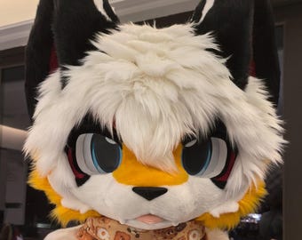 Fantasy Puppy Kemono Fursuit Head – Custom Fantasy Creature Fursuit, Cute Kemono Puppy Costume, Furry Cosplay Head, Handmade Commission