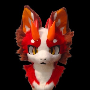 Cool Dragon Fursuit Head and Claw, Furry Pre-Made Fur Head, Dragon Furry Cosplay, Dragon Fantasy Creatures, Cool-Dragon Fursuit Head