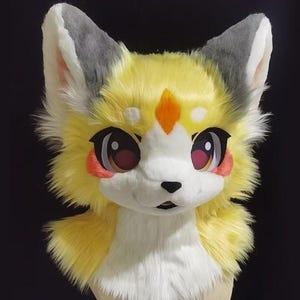 Fursuit Head-Head Only, Furry  Pre-Made Fur Head, Furry Cosplay, Fursuit Premade, Fantasy Creatures, Cute Furry Mask Head