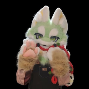 Bunny Fursuit Head, Kemono Furry Pre-Made Head, Furry Cosplay, Fantasy Creatures, Cute Rabbit Fursuit Head