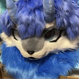 Fursuit Head, FurryNew Pre-Made Fur Head, carcharosaurus, Furry Cosplay
