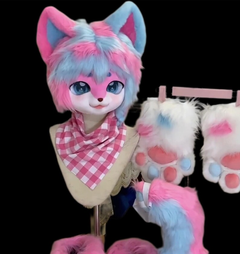 Fursuit Head - Head Tail and Claw, Furry Pre-made Fur Head, Furry ...