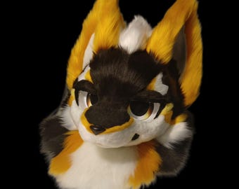 Fursuit Head, Furry  Pre-Made Fur Head, Furry Cosplay,Fantasy Creatures, Wolf Fursuit Head