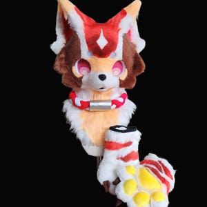 Cute Dog Fursuit Head And Claw, Colored Dog/Wolf Fantasy Creatures, Furry Pre-Made Fur Head, Dog Furry Cosplay, Cute Wolf Head
