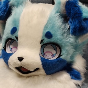 Fursuit Head,Furry Cosplay,Fantasy Creatures,  Dog Fursuit Head,Kemono Fursuit Head,Cute Furry Head.