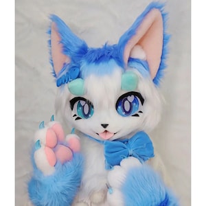 Fursuit Head, Furry  Pre-Made Fur Head + Claws + Feet + Tail, Furry Cosplay,Fantasy Creatures