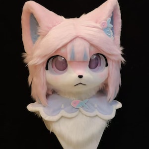 Fursuit Head, Kemono Furry Pre-Made Head, Furry Cosplay, Dragon Fantasy Creatures, Furry Commission Cute Fursuit Head