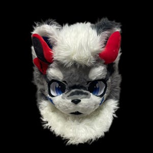 Cute Fursuit Head, Furry  Pre-Made Fur Head + Claws, Furry Cosplay,Fantasy Creatures, Dog Cat Bear Fursuit Head