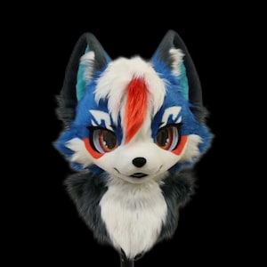 Kemono Fursuit Head, Kemono Furry Pre-Made Head, Furry Cosplay, Fantasy Creatures, Cute Cat Fursuit Head