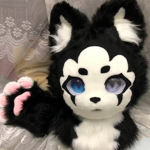 Fursuit Head - Head And Claw, Furry Head, Furry Cosplay, &quot;Little Raccoon&quot;Fantasy Creatures, Fursuit Premade