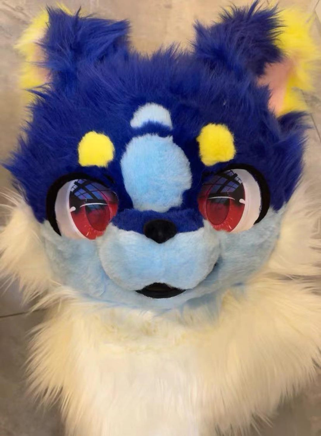 Fursuit Head Full Body, Furrynew Pre-made Fur Head Claws Foots Tail