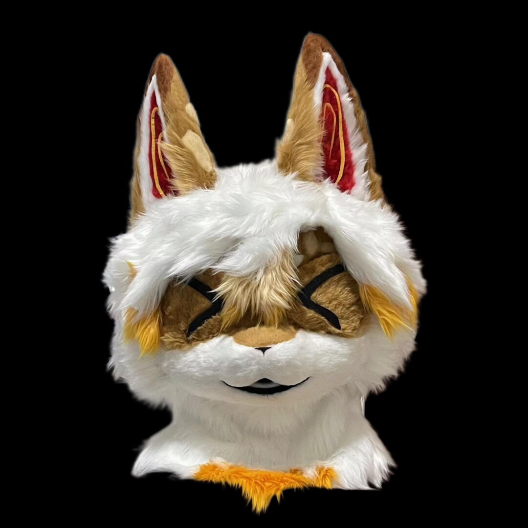 Bunny Fursuit Head, Furry Pre-made Fur Head + Claw, Furry Cosplay ...
