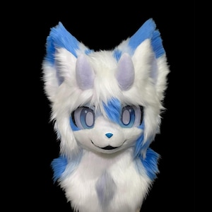 Cool Cat Fursuit Head, Furry Pre-Made Fur Head, Cat Furry Cosplay, Cat Fantasy Creatures, Cool Cat Fursuit Head