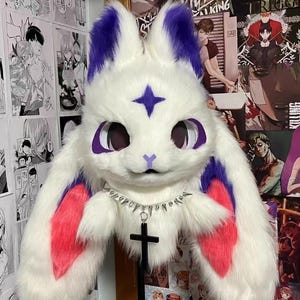 Fursuit Head, Furry  Pre-Made Fur Head + Paws, Furry Cosplay,Fantasy Creatures