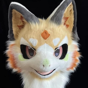 Fursuit Head,Furry Cosplay,Fantasy Creatures, Lizard Dragon Fursuit Head