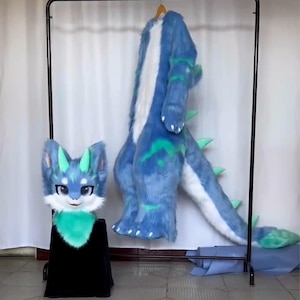 Fursuit Head- Full Body, Furry Cosplay, Full Fursuit, Full Body Costume Cosplay,Fantasy Creatures, Dog Fursuit Head