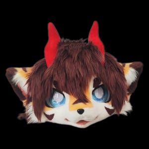 Cat Fursuit Head, Kemono Furry Pre-Made Head, Furry Cosplay, Fantasy Creatures, Cute Cat Fursuit Head