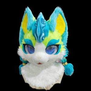 Fursuit Head, Furry  Pre-Made Fur Head + Paw, Furry Cosplay,Fantasy Creatures