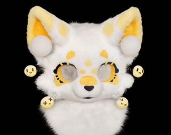 既製のグレーのケモノ猫着ぐるみ（頭部、手足、尻尾）、サイズM/L