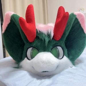 Fursuit Head- Head Only,Furry Cosplay,Fantasy Creatures,Angel Dragon Fursuit Head