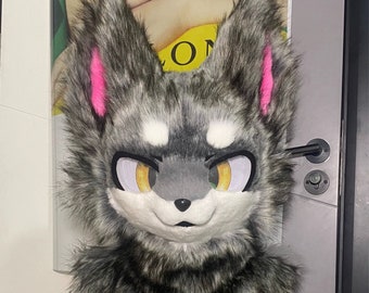 Fursuit Head- Head Only, Furry Cosplay, Fantasy Creatures, Wolf Fursuit Head