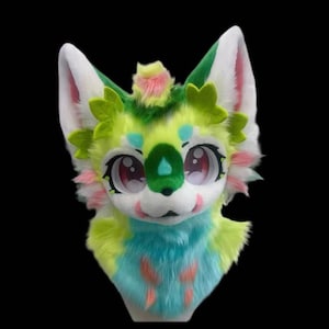 Fursuit Head, Kemono Furry Pre-Made Head, Furry Cosplay, Dragon Fantasy Creatures, Furry Commission Cute Fursuit Head