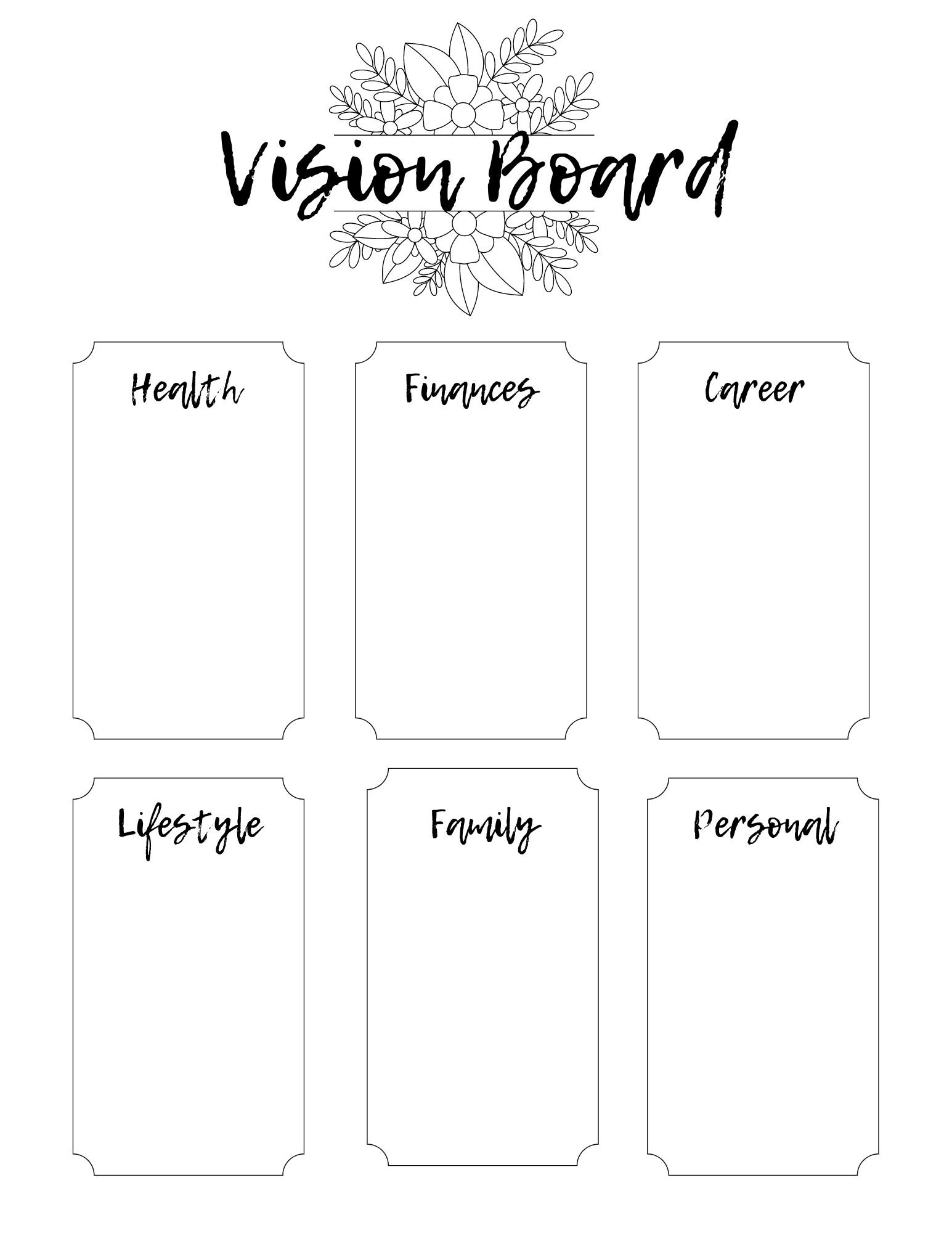 Printable Goals Worksheet - Etsy