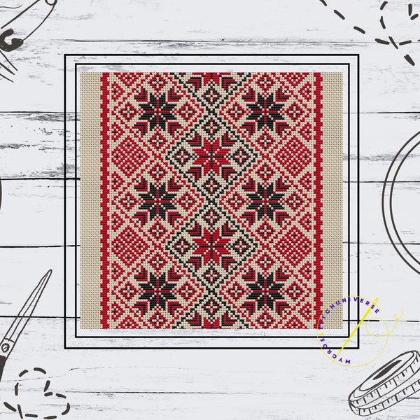 Ukrainian Traditional Ornament Digital Pattern Cross Stitch Pattern Downloadable PDF Cross Stitch Gift