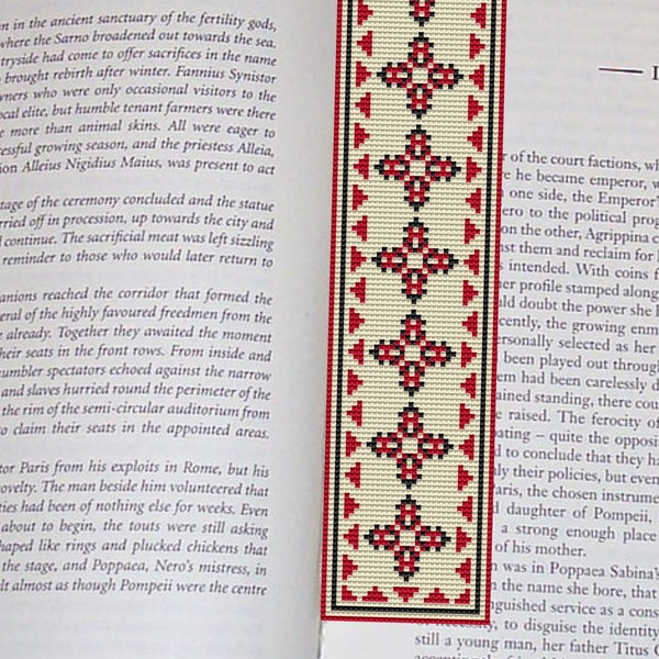 Folk Ukrainian Bookmark cross stitch pattern PDF Ukrainian traditional ornament downloadable digital cross stitch
