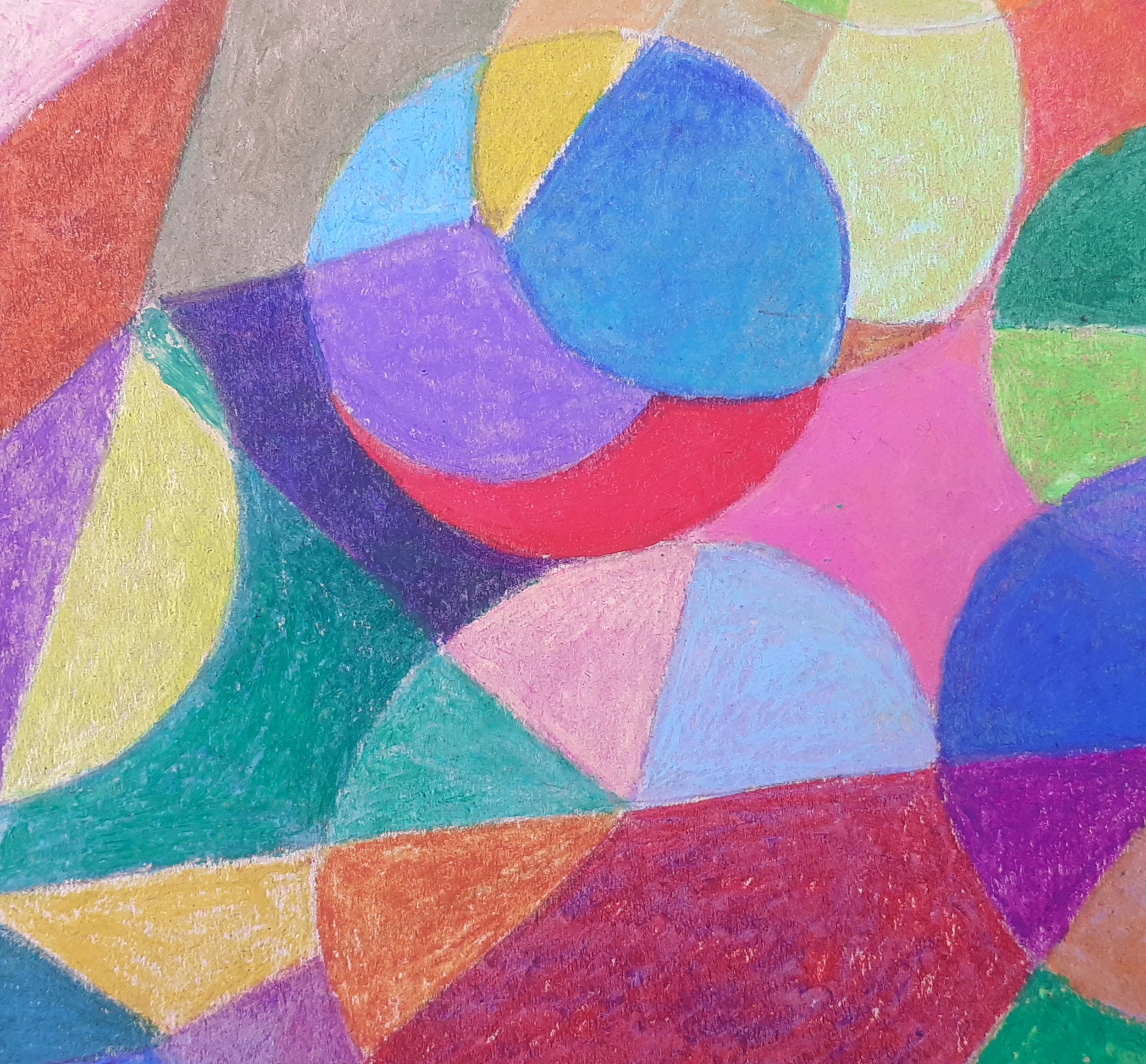 Colorful Abstract Drawing: Small Original Artwork Geometric Mixed Media Art  (8x10) by Lilleartberg - Etsy, image size:2499x2322