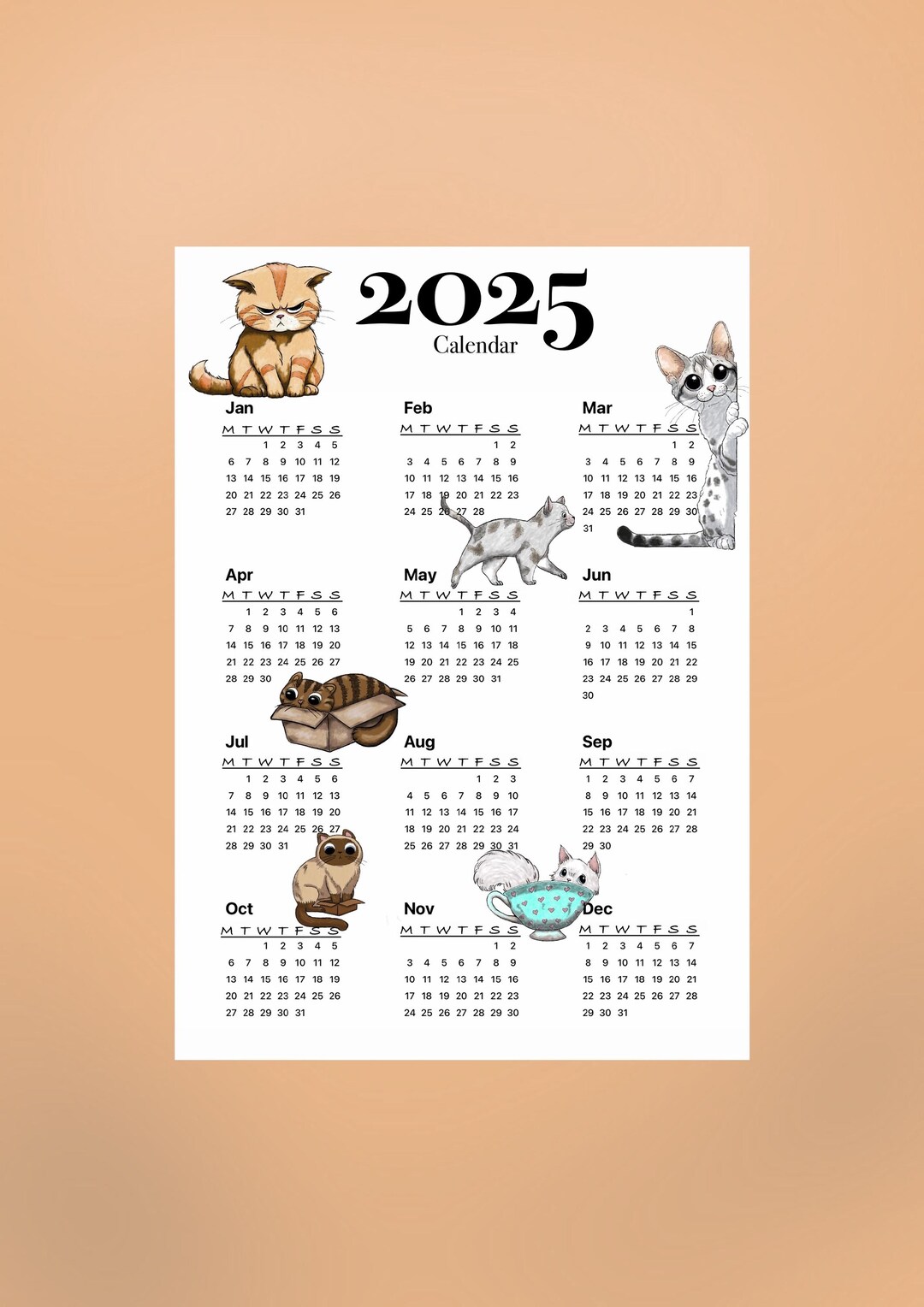 2025 Calendar Artistic 