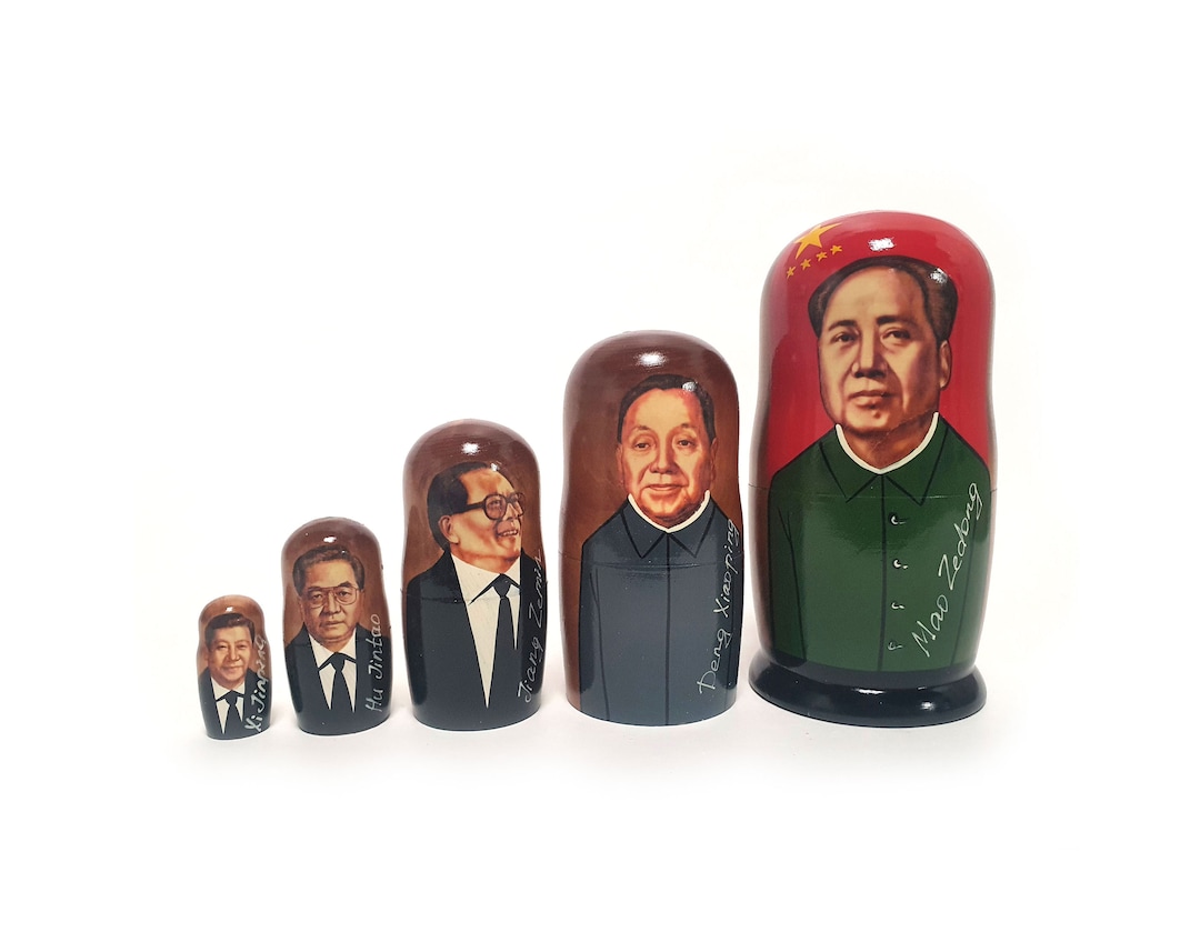 Nostalgic Matryoshka Doll 長袖OP Matryoshka Doll Apron JSK with Ribbon Combs by Metamorphose