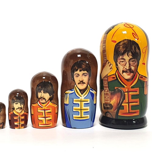 ABBA Author's Nesting Dolls 6.3'' or 16 Cm 5 Pcs Etsy