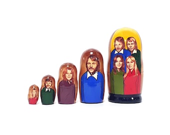 Author&#39;s art fantasy nesting dolls 6.3&#39;&#39; or 16 cm, 5 pcs