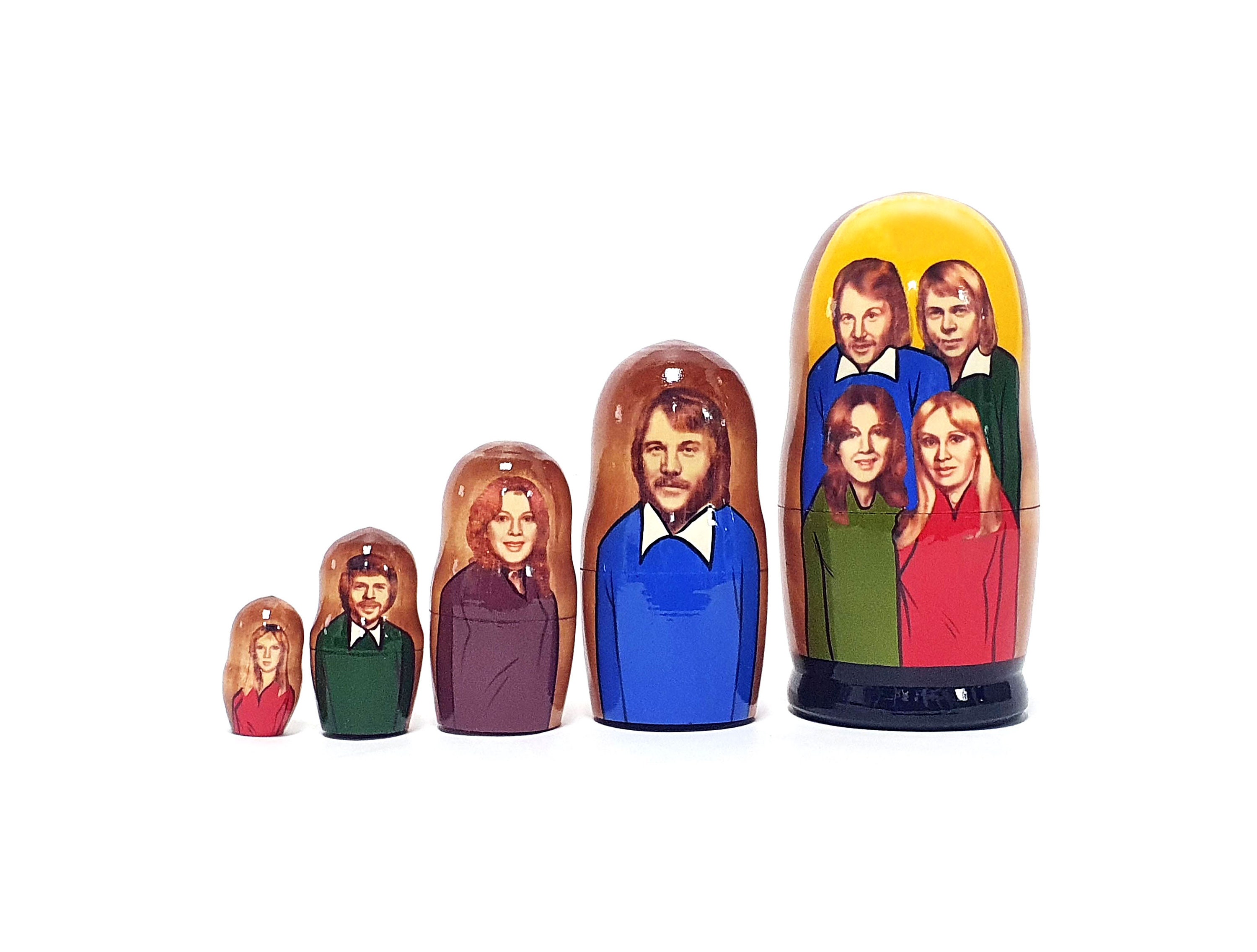 Author's art fantasy nesting dolls 6.3'' or 16 cm, 5 pcs