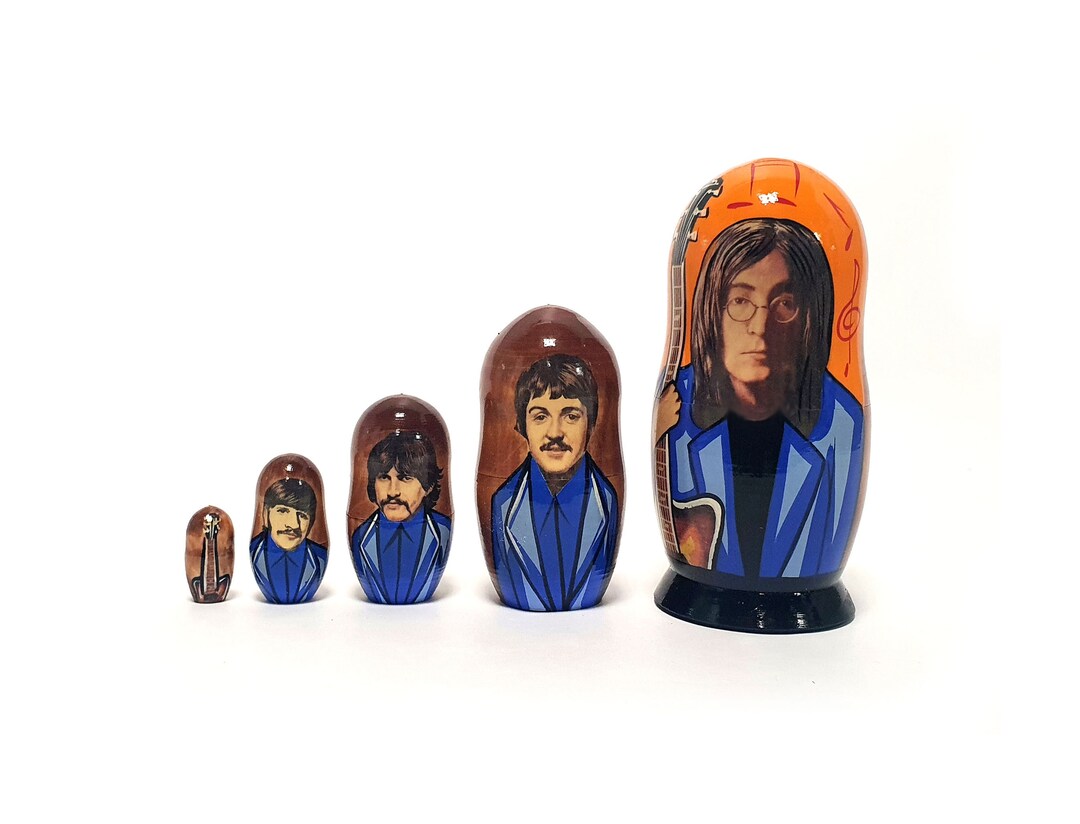 The Beatles Nesting Doll 7.08'' or 18 Cm 5 Pcs Etsy