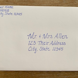 Custom Calligraphy Invitation