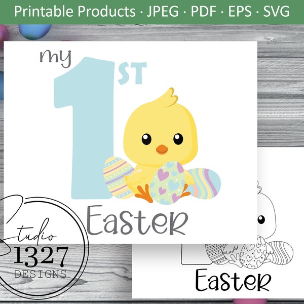 My 1st Easter / My First Easter / Easter Printable / Easter SVG / My 1st Easter Printable / Easter Chick Printable / Easter Chick SVG