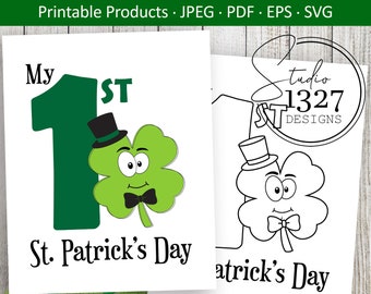 My First St Patrick's Day SVG: Shamrock Clover Printable (Digital Download)