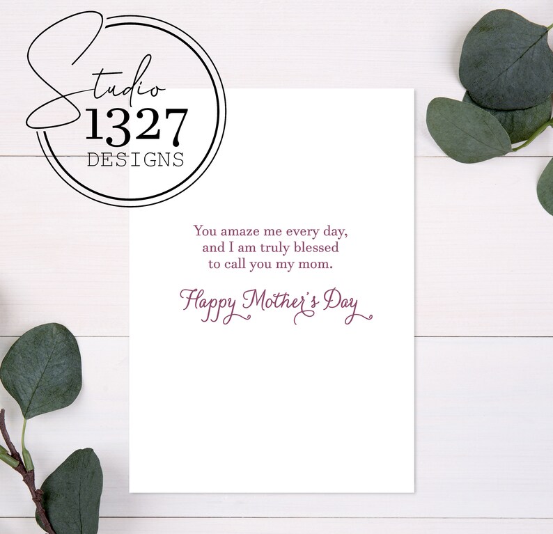 Printable Mother's Day Card / Printable Greeting Card / Inspirational ...