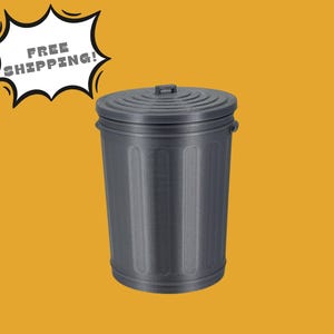 Metal Trash Can 1/10 Scale - FREE SHIPPING!