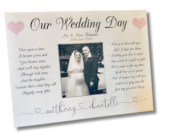 Glitter Personalised Wedding Anniversary Engagement Photo Canvas Print Picture Gift Diamond Dust  Crystals  Create yours