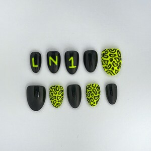 Lando Norris Inspired LN1 Gel-X Press-on Nails, F1 Nail Set, HEMA + TPO free bild 2
