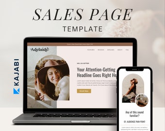 Kajabi Sales Page Template Kajabi Template Boho Sales Page Kajabi Coaching Template Sales Page Kajabi Coach Long-Form Sales Page Template