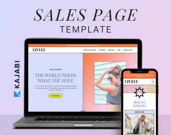 Kajabi Sales Page Template Kajabi Template Product Sales Page Template Kajabi Landing Page Template Sales Page Kajabi Sales Page for Coach