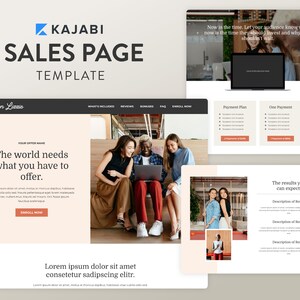 Kajabi Course Sales Page Template Pack Kajabi Landing Page Template Kajabi Website Template Service-Based Business Sales Page Kajabi Page